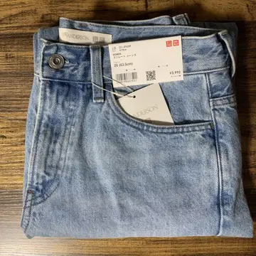 유니클로 스트레이트 청바지 25 블루 데님 JW ANDERSON