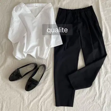새상품급 칼리테 qualite 2WAY 스트레치 팬츠 테이퍼드 팬츠