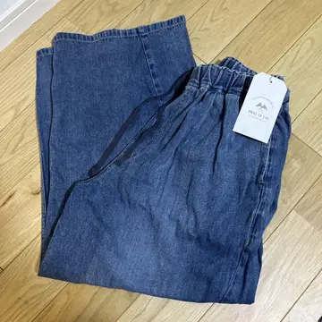 PUAL CE CIN 면 린넨 데님 이지 팬츠