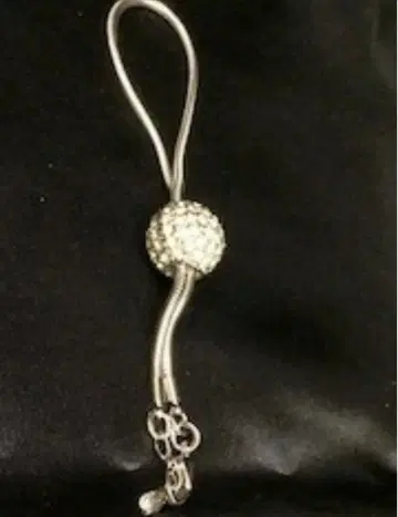 SWAROVSKI 스와로프스키 트랩 크리스탈 볼이 달린 실버 스트랩