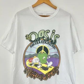 the OASIS 그래픽 티셔츠 캐릭터 빈티지 히피