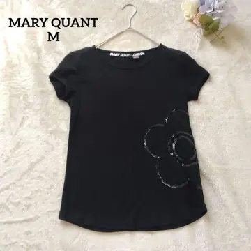 MARY QUANT 마리 콴트 데이지 스팽글 티셔츠 블랙 M