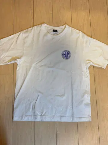 HUF 로고 프린트 화이트 티셔츠