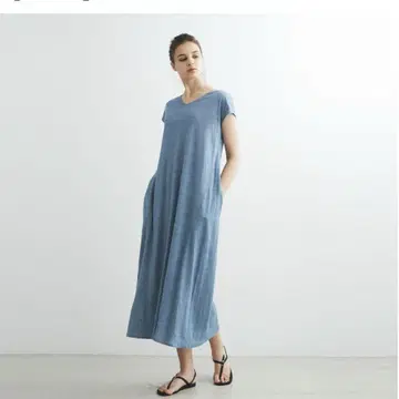 three dots 데님 린넨 드레스