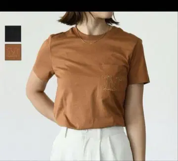MAX MARA 가슴 포켓 로고 티셔츠