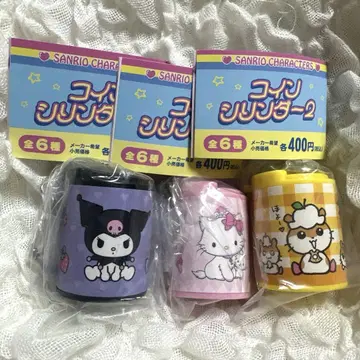 산리오 코인 실린더 2 쿠로미 챠미 키티 코로코로 린 세트