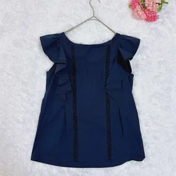 새상품급 Maglie ef-de 블라우스 프릴 슬리브리스 에프데