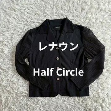 Half Circle (하프 서클) 이종 소재 절개 자켓