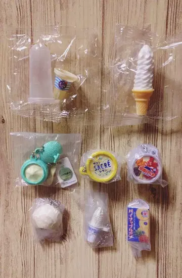 가챠가챠 편의점 소프트 멜론 공 화이트 곰 사쿠레 레몬