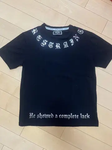 메시지 티셔츠 블랙 L