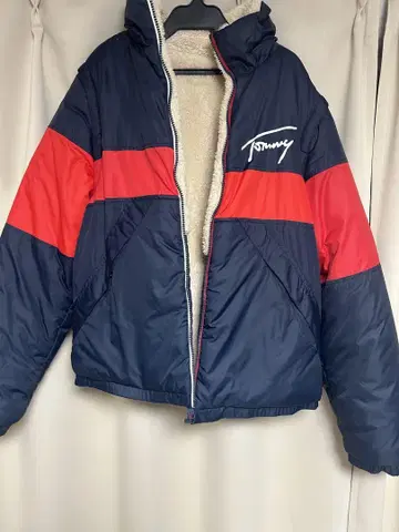Tommy Jeans 플리스 자켓 네이비/레드