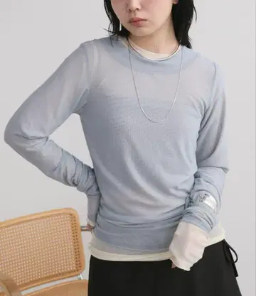 Aunt Marie's 시어 레이어드 상의