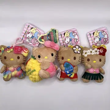 신상품 한정판 택 포함 하와이 일광화상 키티 헬로키티 봉제 인형 4종