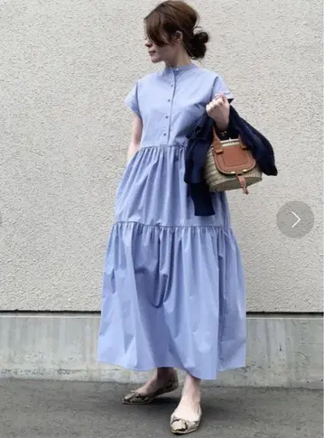 Emma Taylor 엠마 테일러 이지케어 펄 버튼 티어드 원피스