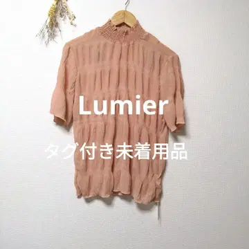 Lumier 루미에 셔링 쉬폰 하프 슬리브 블라우스