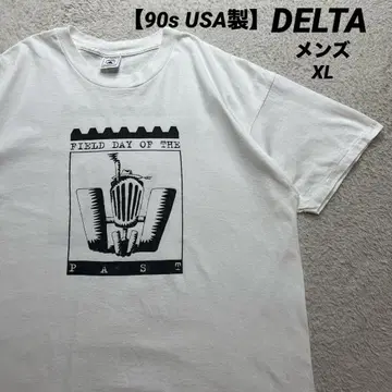 90s USA제 DELTA 양면 프린트 티셔츠 남성용 XL