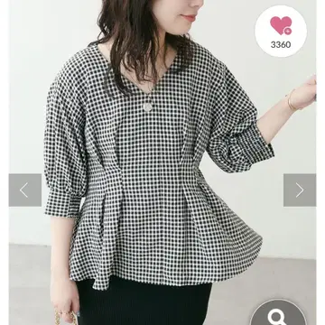 natural couture 내추럴 꾸뛰르/페플럼 5부 소매 블라우스