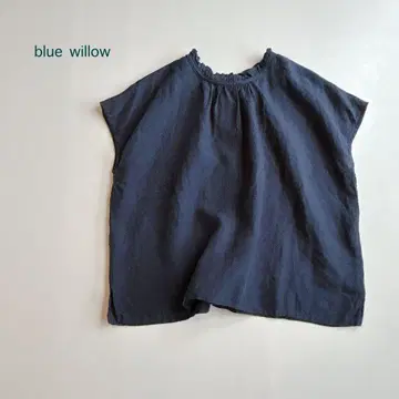 blue willow 린넨 프렌치 슬리브 2way 블라우스 내추럴