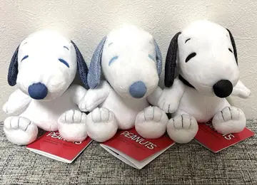 SNOOPY 봉제 인형 데님풍 3종 세트