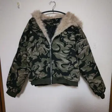 카모 패턴 플리스 자켓
