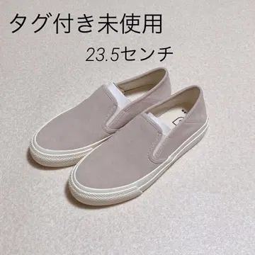 택 포함 * 스탠크런 슬립온 스웨이드 [23.5] 핑크 베이지