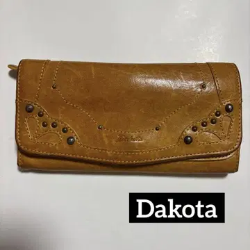 Dakota 카멜 가죽 장지갑