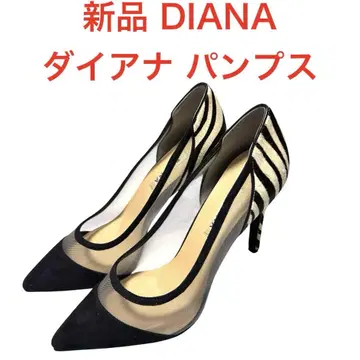 새상품 다이애나 DIANA 제브라 패턴 메쉬 송치 펌프스 24.5