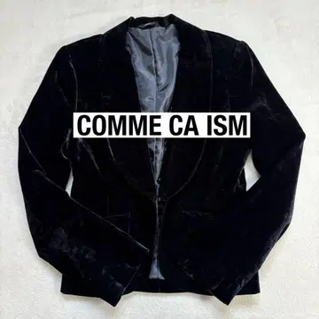 COMME CA ISM 블랙 벨벳 테일러드 자켓
