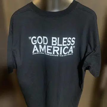 GODBLESSAMERICA2001 프린트 티셔츠 백 프린트 사이즈 XL