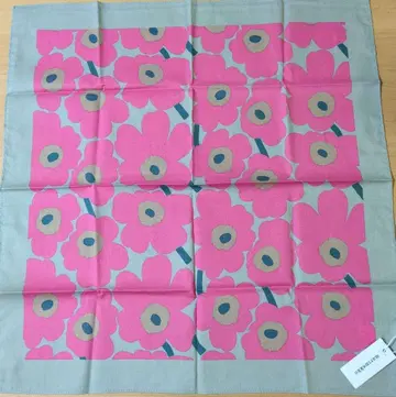 우니코 unikko 마리메꼬 marimekko 꽃무늬 손수건 스카프