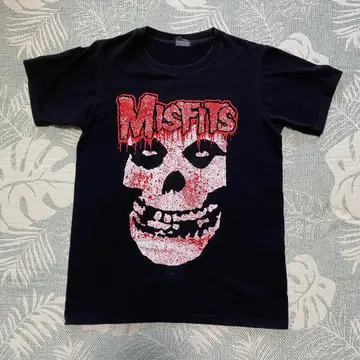 Misfits/미스핏츠 양면 프린트 밴딩 티셔츠 블랙 M 상당