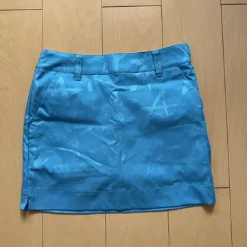 LOUDMOUTH 별 패턴 스타 패턴 스카이블루 미니 스커트 M