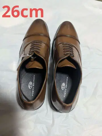 도쿄 브라더 비즈니스 슈즈 스트레이트 팁 브라운 26cm 미끄럼 방지