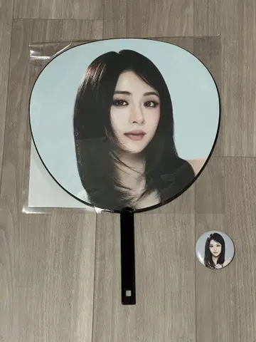 LESERRAFIM EASY CRAZY HOT 윤진 부채 캔뱃지