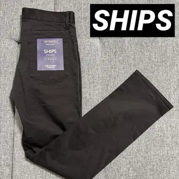 [택 포함 새상품] SHIPS 슬림 스트레이트 팬츠 블랙