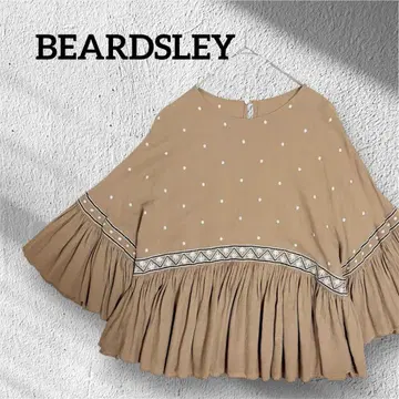 BEARDSLEY 비어즐리 바닥 플레어 블라우스 도트 개더 루즈핏
