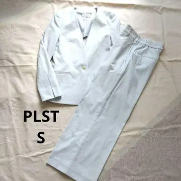 PLST 플라스테 노카라 팬츠 수트 S 셋업 라이트 그레이