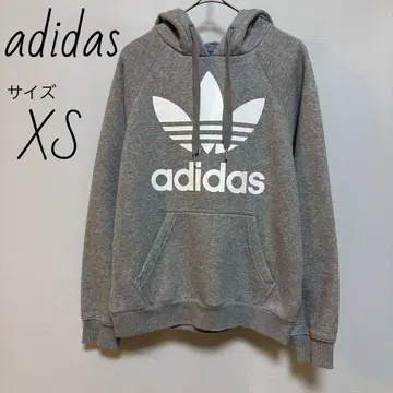 아디다스 adidas 그레이 후드티 사이즈 XS 후디 빅 로고