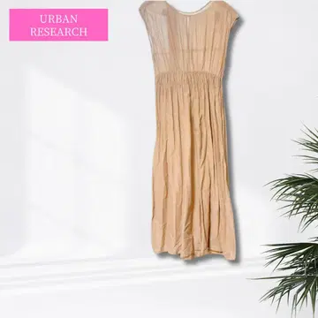 어반 리서치 URBAN RESERCH 플리츠 원피스 베이지 F