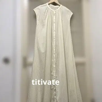 titivate 슬리브리스 롱 셔츠 원피스 크림색 10