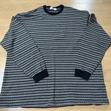 새상품 25ss COOTIE Jacquard Border L/T Tee