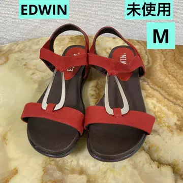 EDWIN 레드 샌들 톤그 미사용 M