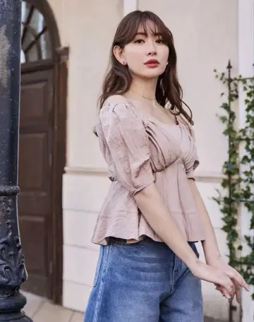 헤르리프토 랜덤 플리츠 2웨이 톱
