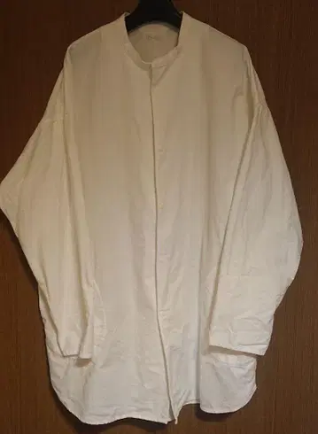 무인양품 노카라 밴드 카라 긴팔 셔츠 S-M