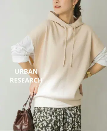 URBAN RESEARCH 슬리브리스 루즈 후디