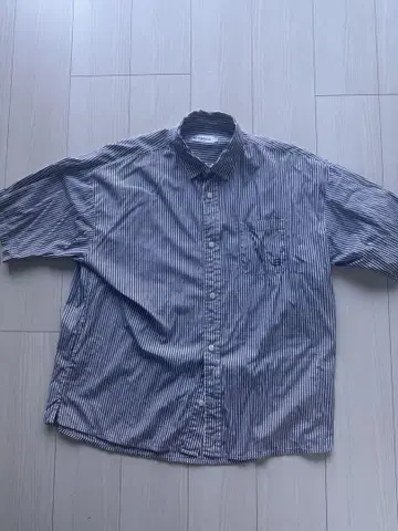 evisen 스트라이프 패턴 반팔 셔츠 XL