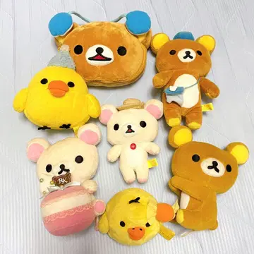 리락쿠마 코리락쿠마 키이로이토리 봉제 인형 묶음 판매 san-x 레트로