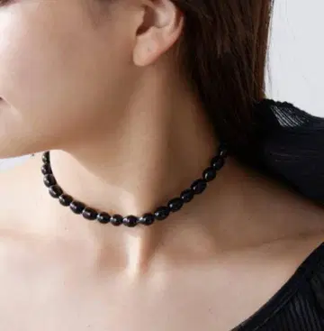 윔 가젯 Hoaw 블랙 펄 초커 목걸이
