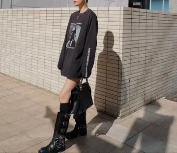 macchat 마챗 print long T shirt 그레이