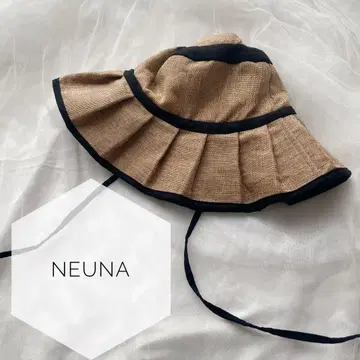 Neuna 접이식 UV 차단 플리츠 햇 여름 차양 모자 밀짚 모자